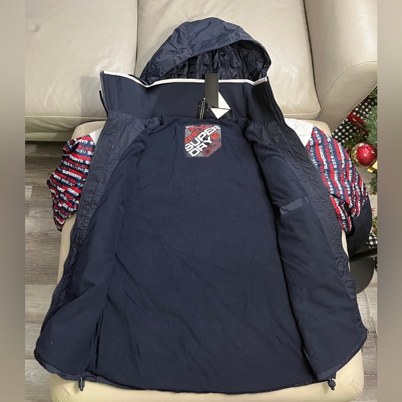 NWT - Superdry Men’s Tech Logo Print Wind Attacker Jacket - Size XXL - Picture 11 of 16